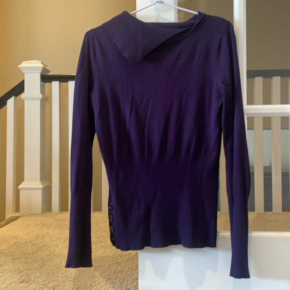 3/$15 Majora purple sweater tight at the bottom large
